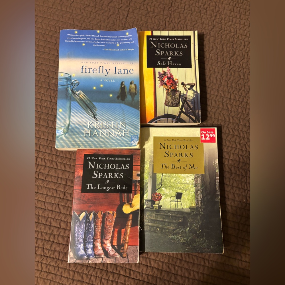 Nicholas Sparks & Kristin Hannah Paperback Book Lot - Assorted Covers
